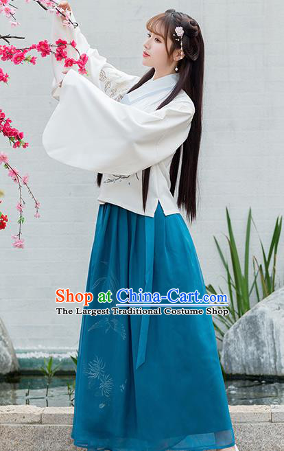 Chinese Ancient Palace Lady Hanfu Han Dynasty Imperial Concubine Queen Embroidered Historical Costumes