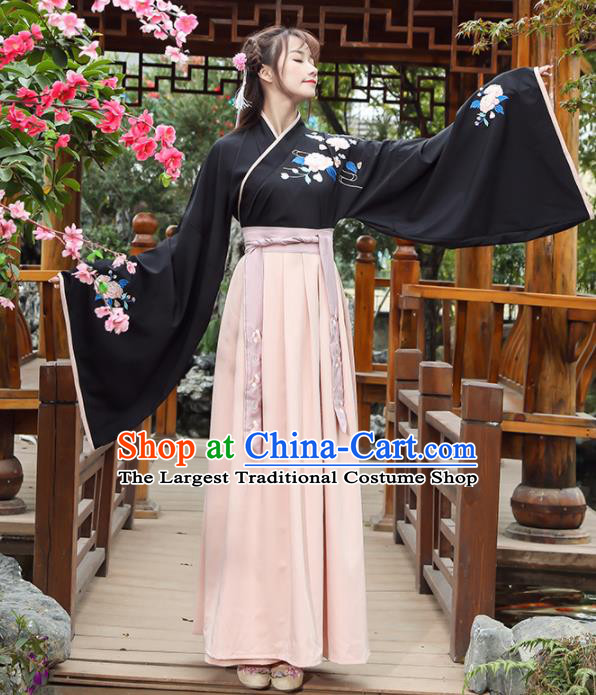 Chinese Traditional Han Dynasty Young Lady Costume Ancient Hanfu Dress for Rich Women