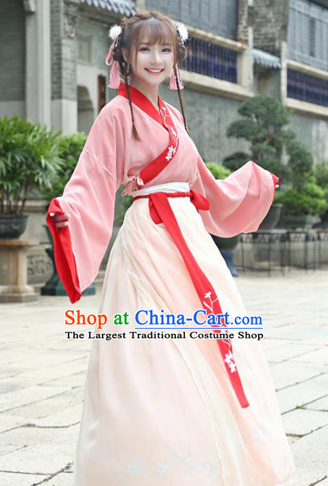 Chinese Traditional Nobility Lady Costume Ancient Embroidered Hanfu Dress for Rich Women