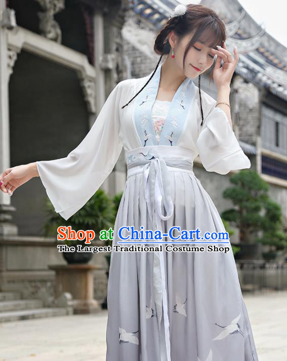 Chinese Ancient Palace Lady Hanfu Han Dynasty Imperial Concubine Queen Embroidered Historical Costumes