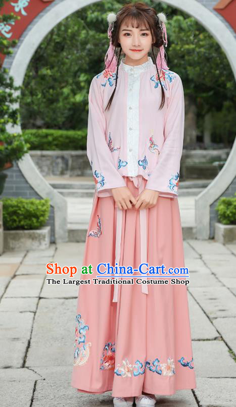 Chinese Ancient Ming Dynasty Nobility Lady Embroidered Costume for Rich Women