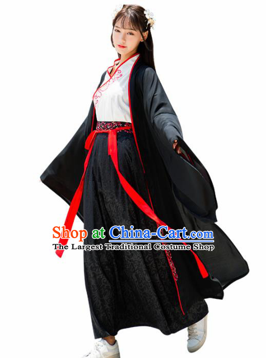 Chinese Ancient Han Dynasty Nobility Lady Embroidered Costume for Rich Women