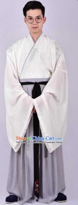 Chinese Ancient Swordsman Hanfu Clothing Traditional Ming Dynasty Cabinet Minister Costumes for Men