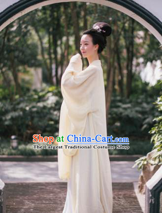 Chinese Ancient Hanfu Traditional Jin Dynasty Embroidered Historical Costumes