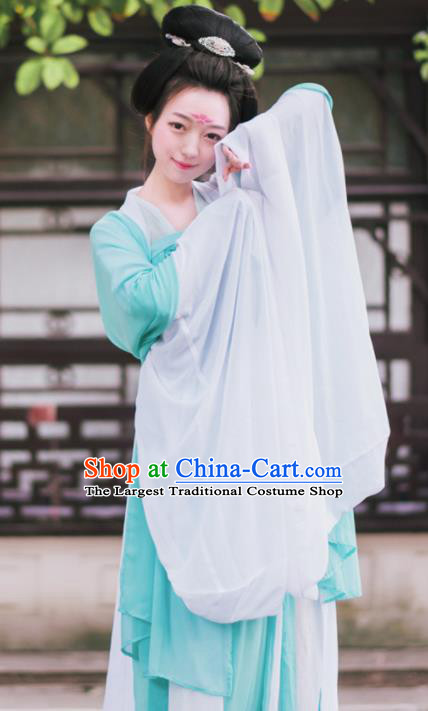 Chinese Ancient Hanfu Traditional Jin Dynasty Embroidered Historical Costumes