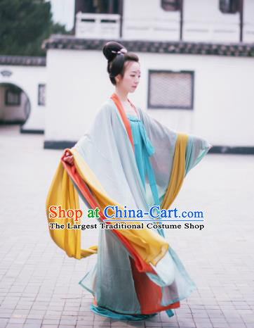 Chinese Ancient Hanfu Traditional Jin Dynasty Embroidered Historical Costumes