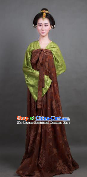 Traditional Chinese Tang Dynasty Countess Costume Ancient Hanfu Dress for Rich Women