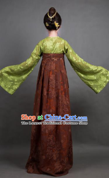 Chinese Ancient Hanfu Traditional Jin Dynasty Embroidered Historical Costumes