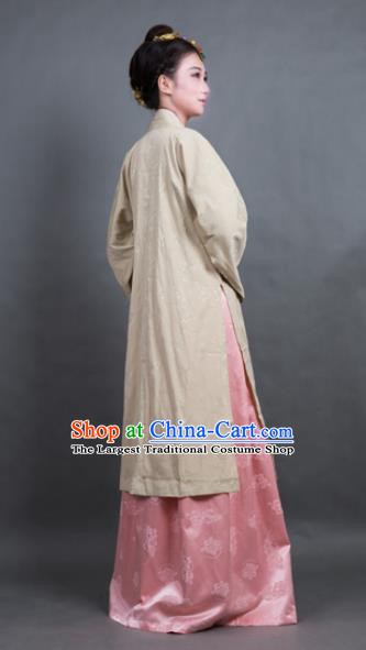 Chinese Ancient Hanfu Traditional Jin Dynasty Embroidered Historical Costumes