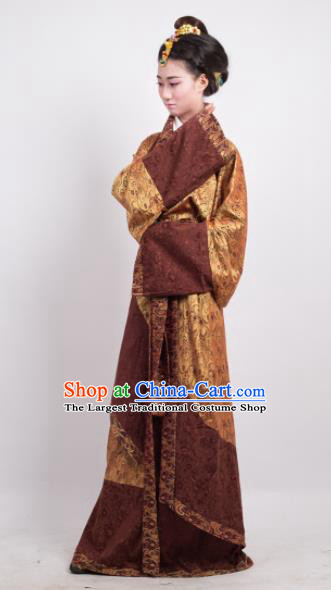 Chinese Ancient Hanfu Traditional Jin Dynasty Embroidered Historical Costumes