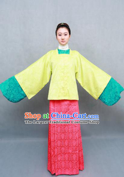 Traditional Chinese Ming Dynasty Maidenform Hanfu Dress Ancient Marquise Costume for Women