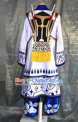 Ancient Chinese Cosplay Costume Chinese Shoes Traditional China Swordsman Clothing and Jewelry Accessories