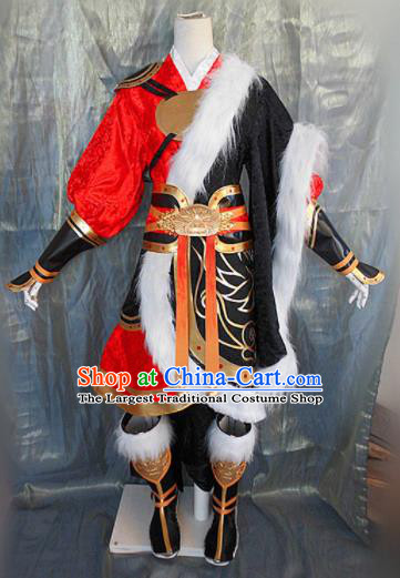 Asian Chinese Cosplay Customized Warriors Hunter Costume Ancient Swordsman Clothing for Men