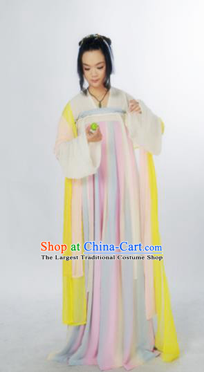 Chinese Ancient Hanfu Traditional Jin Dynasty Embroidered Historical Costumes