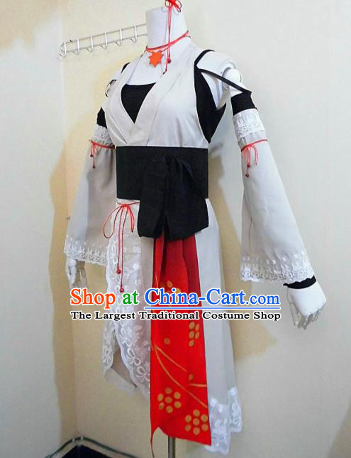 Ancient Chinese Cosplay Costume Chinese Shoes Traditional China Swordsman Clothing and Jewelry Accessories