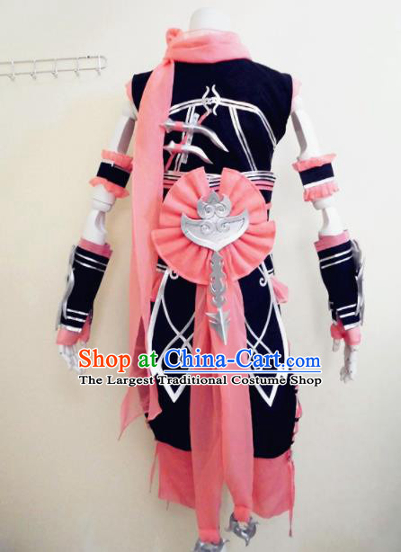 Ancient Chinese Cosplay Costume Chinese Shoes Traditional China Swordsman Clothing and Jewelry Accessories