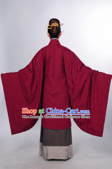 Chinese Ancient Hanfu Traditional Jin Dynasty Embroidered Historical Costumes