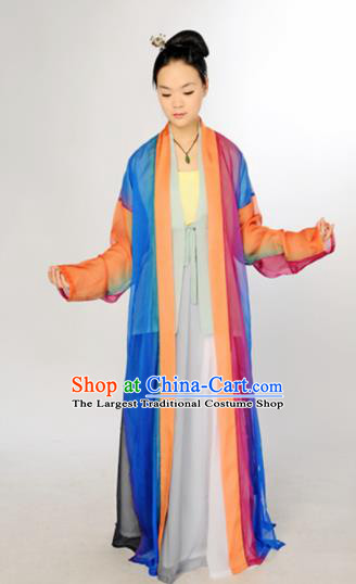 Traditional Chinese Song Dynasty Countess Costume Ancient Maidenform Curving-Front Robe for Women