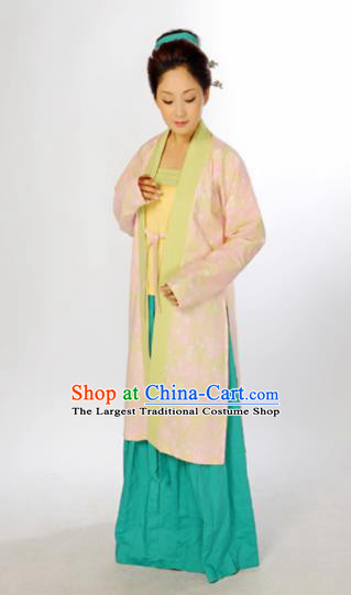 Chinese Ancient Hanfu Traditional Jin Dynasty Embroidered Historical Costumes