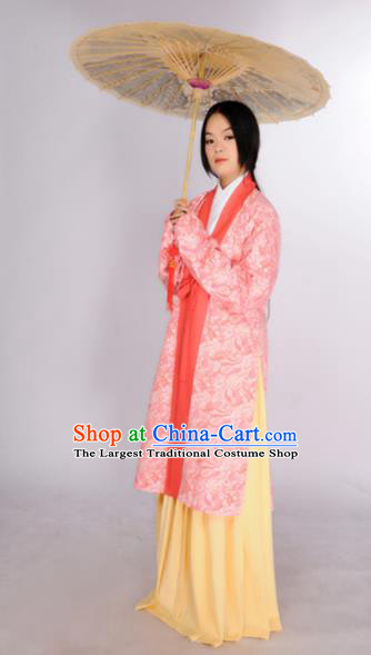 Chinese Ancient Hanfu Traditional Jin Dynasty Embroidered Historical Costumes