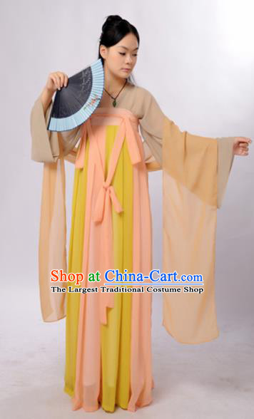 Chinese Ancient Hanfu Traditional Jin Dynasty Embroidered Historical Costumes