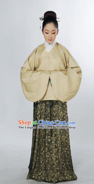 Traditional Chinese Ming Dynasty Marquise Costume Ancient Palace Lady Blouse and Skirt for Women