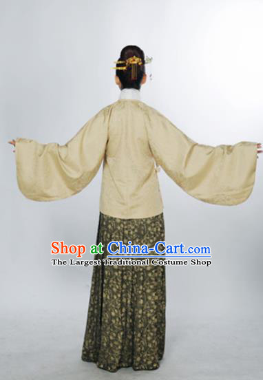 Chinese Ancient Hanfu Traditional Jin Dynasty Embroidered Historical Costumes