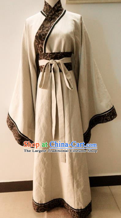 Chinese Ancient Hanfu Traditional Jin Dynasty Embroidered Historical Costumes