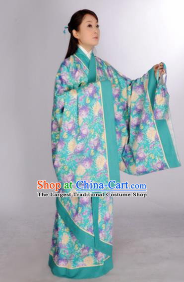 Chinese Ancient Hanfu Traditional Jin Dynasty Embroidered Historical Costumes