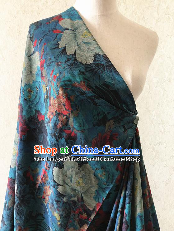 Asian Chinese Traditional Fabric Classical Printing Pattern Brocade Cheongsam Cloth Silk Fabric