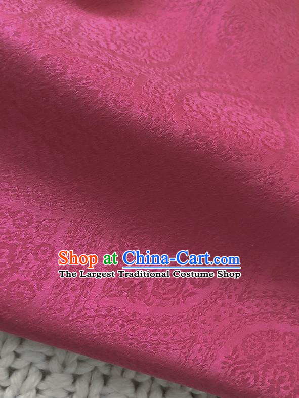 Asian Chinese Traditional Fabric Classical Pattern Rosy Brocade Cheongsam Cloth Silk Fabric