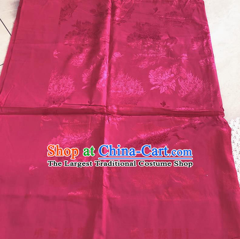 Asian Chinese Traditional Fabric Palace Pattern Rosy Brocade Cloth Silk Fabric