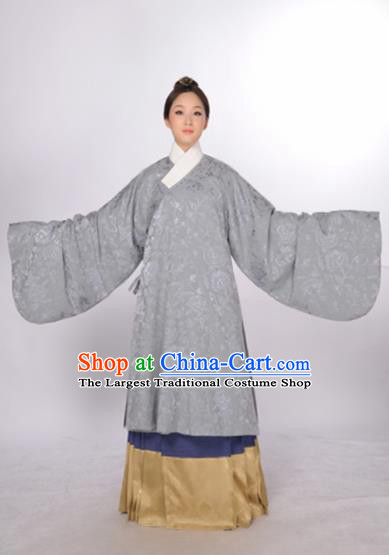 Chinese Ancient Hanfu Traditional Jin Dynasty Embroidered Historical Costumes