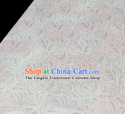 Asian Chinese Traditional White Silk Fabric Royal Pattern Brocade Cheongsam Cloth Silk Fabric