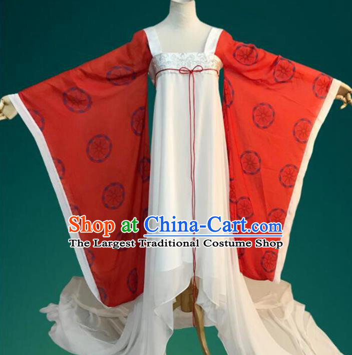 Chinese Ancient Palace Lady Hanfu Han Dynasty Imperial Concubine Queen Embroidered Historical Costumes