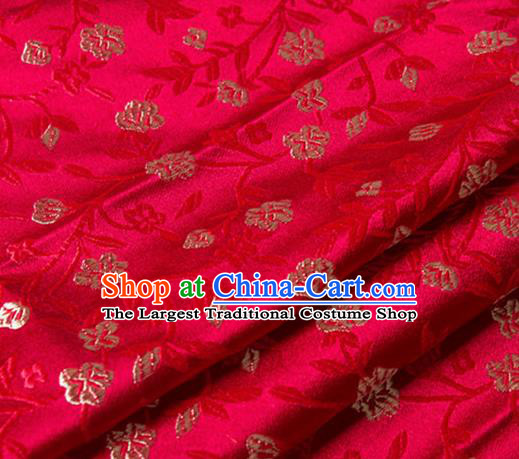 Chinese Traditional Silk Fabric Tang Suit Red Brocade Cloth Cheongsam Material Drapery