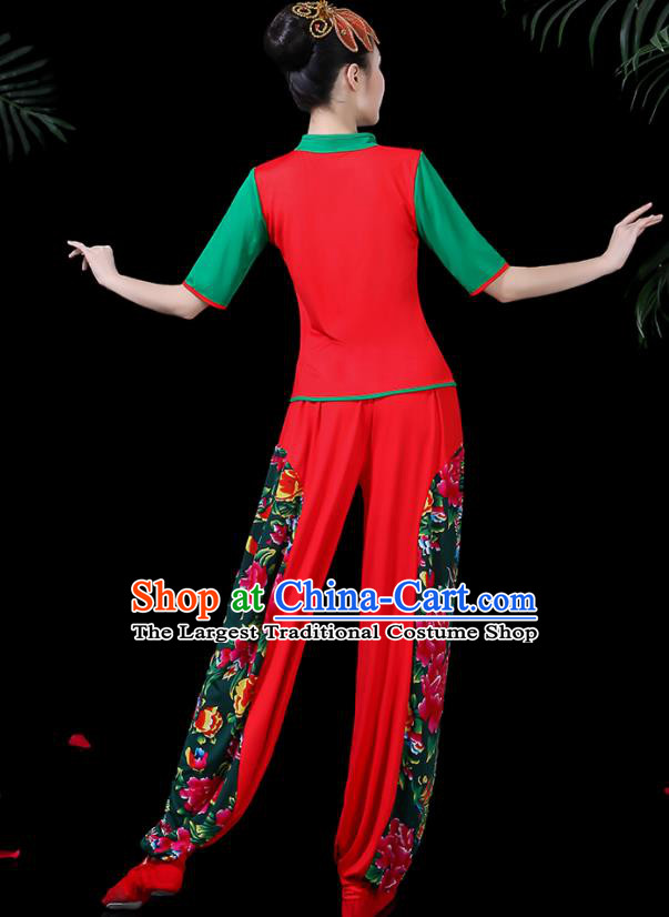 Traditional Chinese Fan Dance Folk Dance Costume Classical Yangko Dance Classical Dance Dress