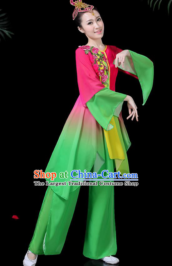 Traditional Fan Dance Dress Chinese Classical Dance Umbrella Dance Costume for Women