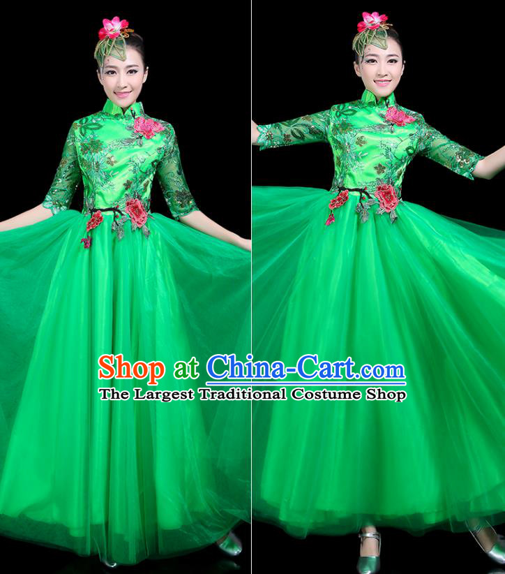 Traditional Chinese Fan Dance Folk Dance Costume Classical Yangko Dance Classical Dance Dress