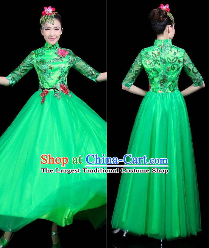 Traditional Chinese Fan Dance Folk Dance Costume Classical Yangko Dance Classical Dance Dress