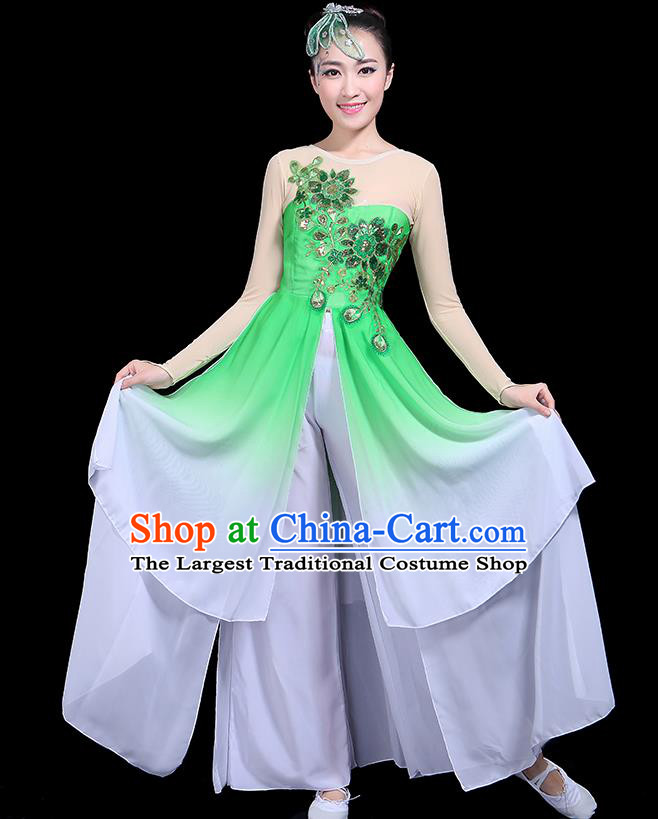 Traditional Chinese Fan Dance Folk Dance Costume Classical Yangko Dance Classical Dance Dress