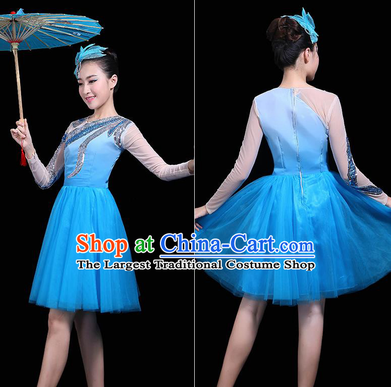 Traditional Chinese Fan Dance Folk Dance Costume Classical Yangko Dance Classical Dance Dress