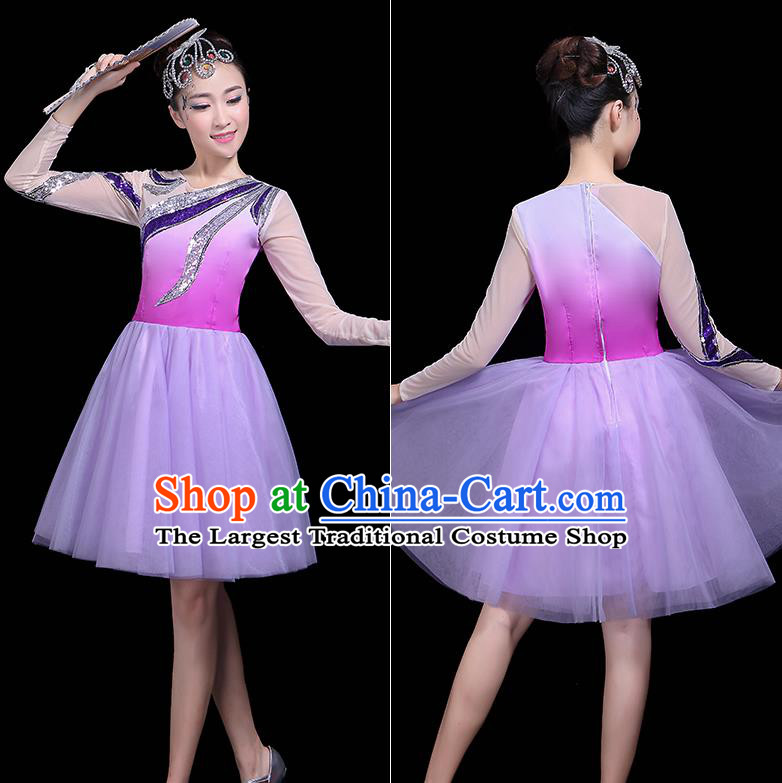 Traditional Chinese Fan Dance Folk Dance Costume Classical Yangko Dance Classical Dance Dress