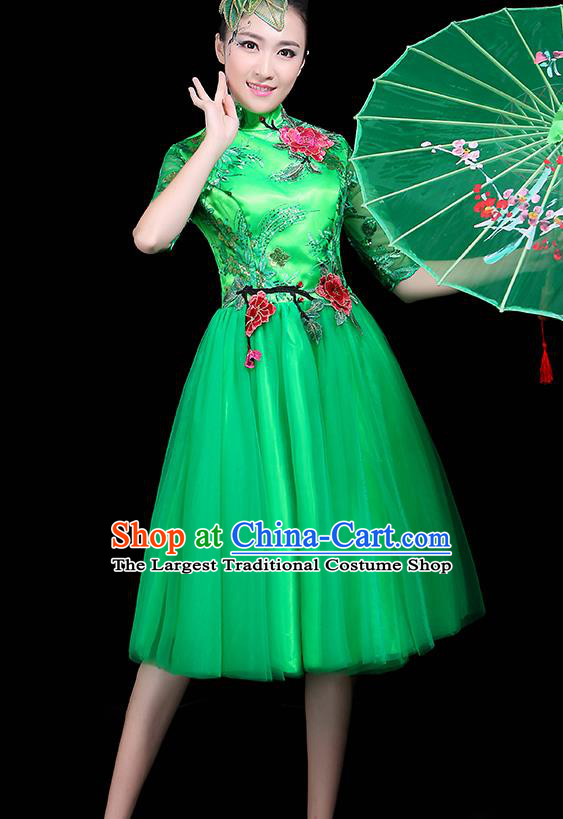 Traditional Chinese Fan Dance Folk Dance Costume Classical Yangko Dance Classical Dance Dress