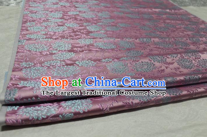 Chinese Traditional Cloth Cheongsam Pink Brocade Fabric Tang Suit Silk Material Drapery