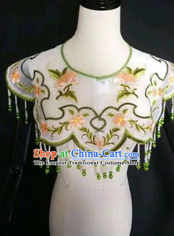 Chinese Traditional Beijing Opera Diva Accessories Peking Opera Costume Embroidered Cloud Tippet for Adults