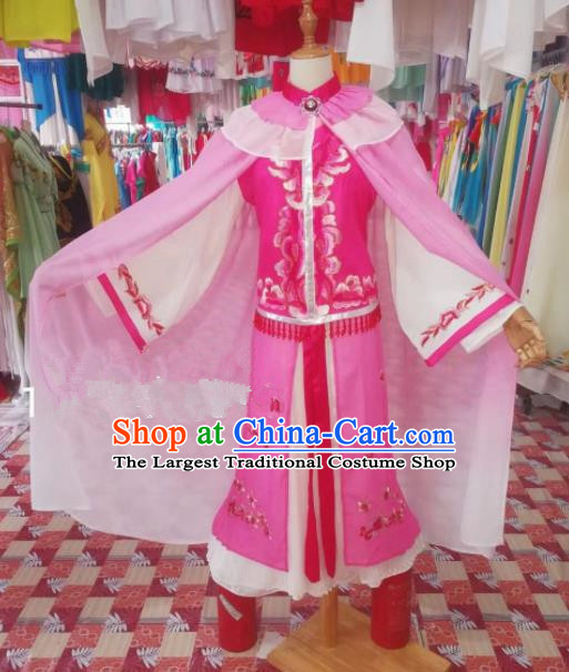Chinese Traditional Beijing Opera Actress Pink Dress Peking Opera Costume for Adults