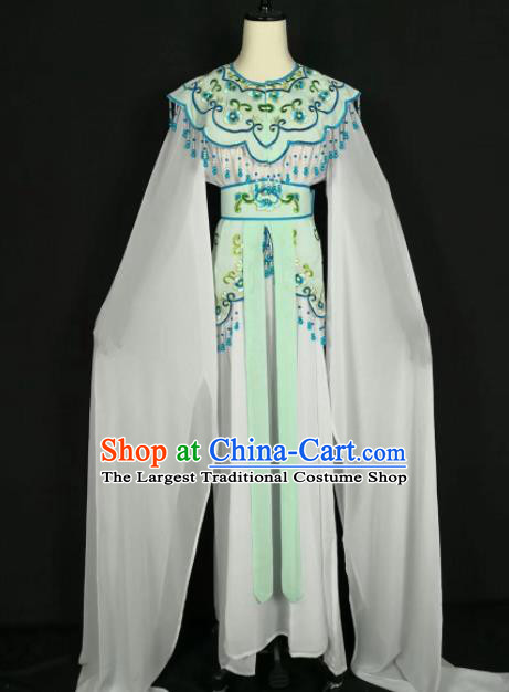 Chinese Traditional Beijing Opera Princess Light Green Dress Peking Opera Actress Costume for Adults