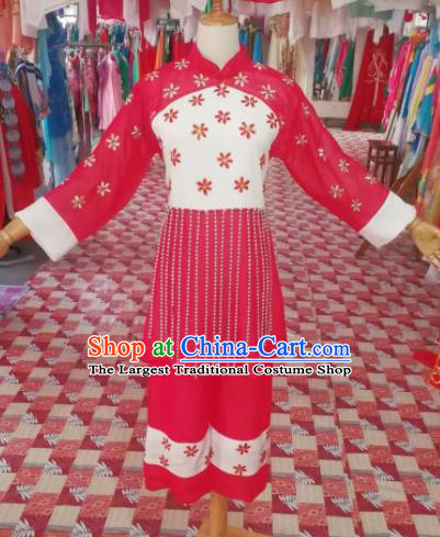Chinese Traditional Beijing Opera Mui Tsai Costume Embroidered Hanfu Dress for Adults