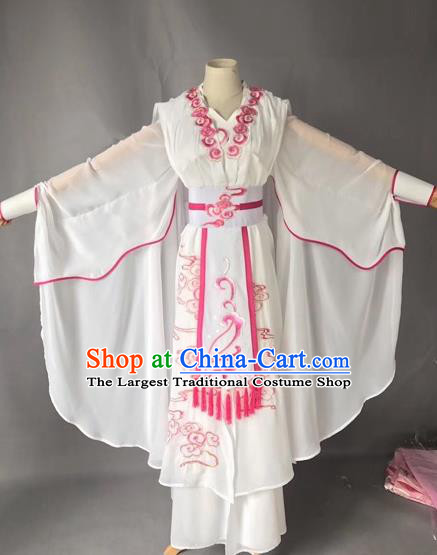 Chinese Traditional Beijing Opera Madam White Snake White Clothing Peking Opera Actress Costumes for Adults